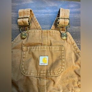 Carhartt Brown and Blue Plaid Overalls